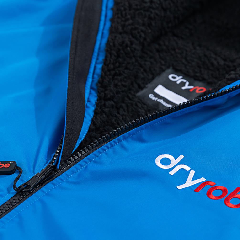 dryrobe Advance Long Sleeve Changing Robe - Cobalt Blue / Black Extra Image 4